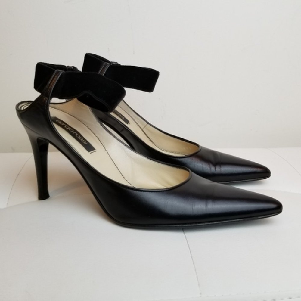 Sergio Rossi velvet ankle strap heels 36.5